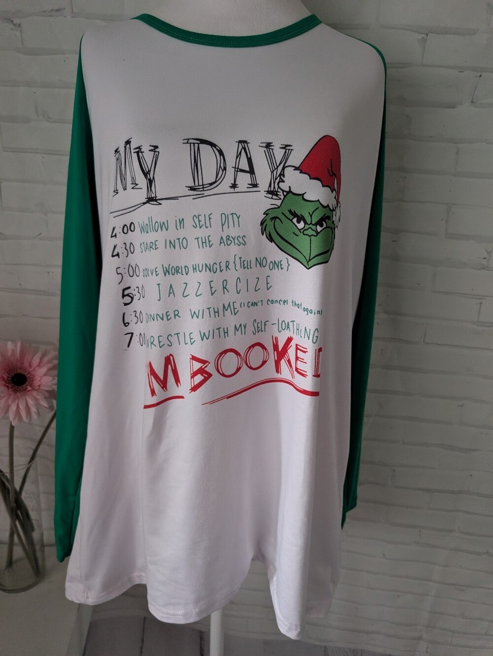 Grinch Long Sleeve Shirt. Gender Neutral